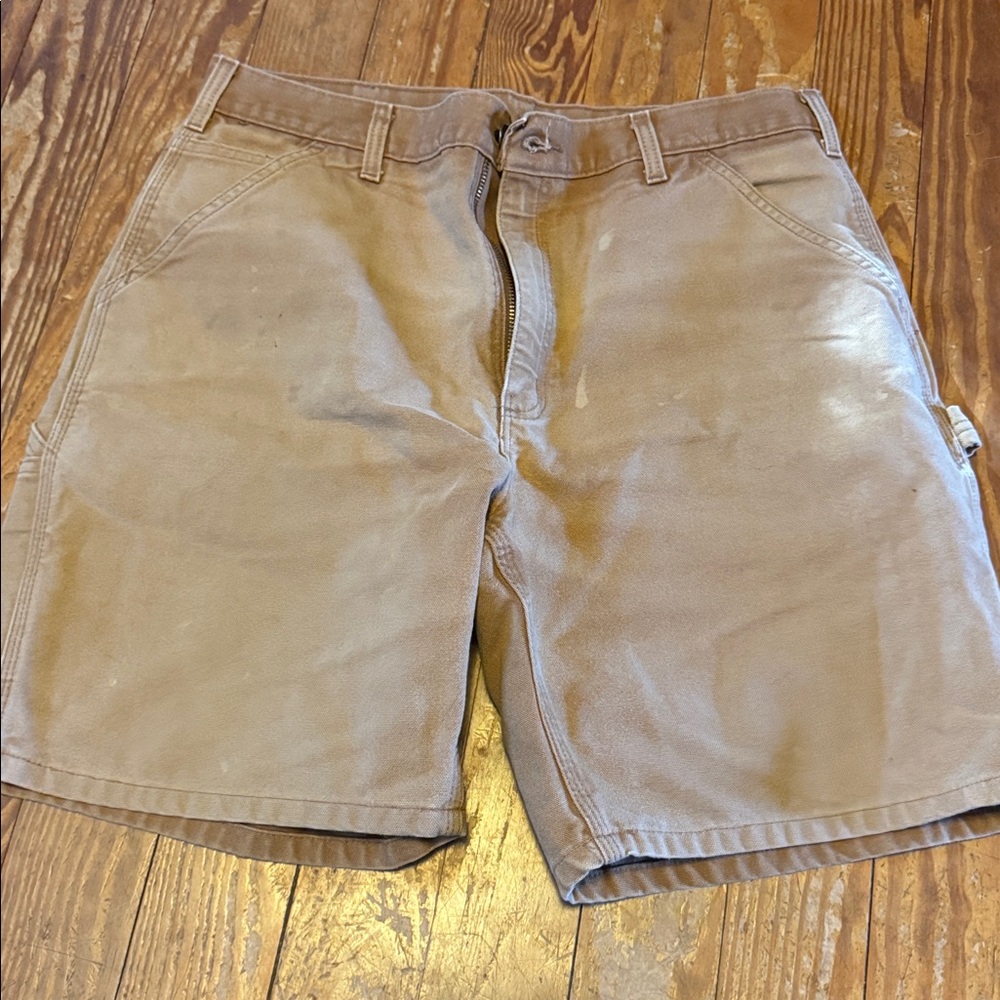 Carhartt Men's Cargo Shorts in Tan - Picture 3 of 7